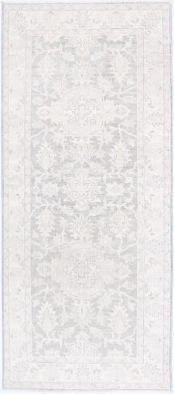 Hand Knotted Serenity Wool Rug - 2' 6" X 5' 11" 2' 6" X 5' 11" (76 X 180) / Grey / Wool