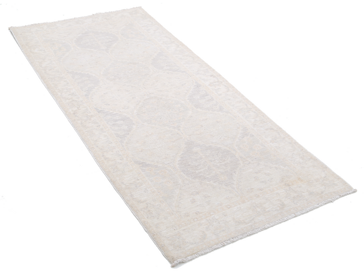 Hand Knotted Serenity Wool Rug - 2' 9" X 6' 4" 2' 9" X 6' 4" (84 X 193) / Grey / Wool