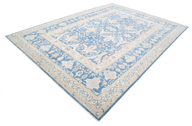 Hand Knotted Serenity Wool Rug - 8' 6" X 11' 11" 8' 6" X 11' 11" (259 X 363) / Blue / Wool