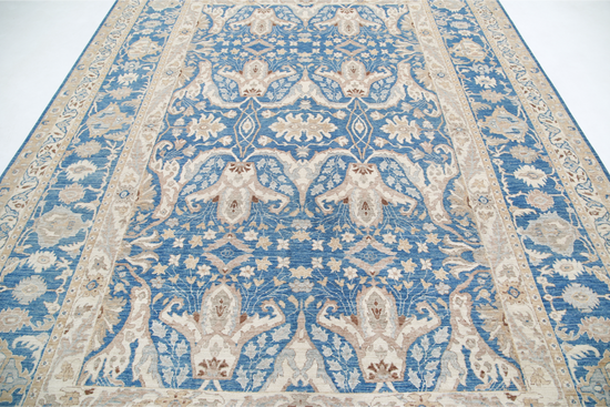 Hand Knotted Serenity Wool Rug - 8' 6" X 11' 11" 8' 6" X 11' 11" (259 X 363) / Blue / Wool