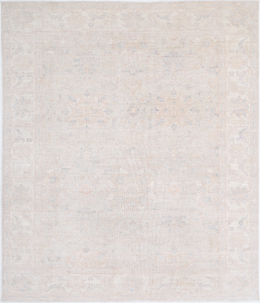 Hand Knotted Serenity Wool Rug - 8' 1" X 9' 8" 8' 1" X 9' 8" (246 X 295) / Ivory / Wool