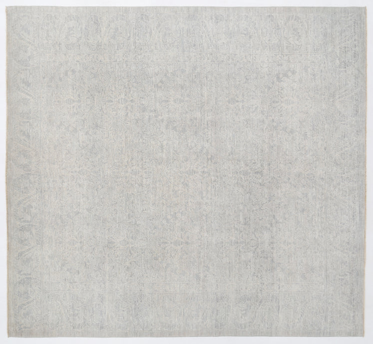 Hand Knotted Serenity Wool Rug - 8' 4" X 8' 11" 8' 4" X 8' 11" (254 X 272) / Grey / Wool