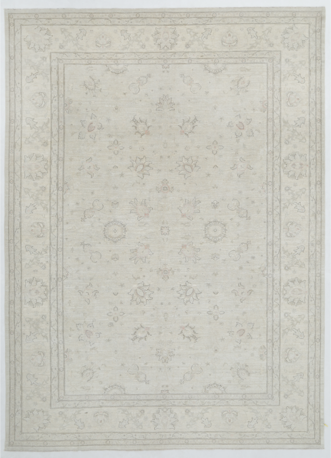 Hand Knotted Serenity Wool Rug - 9' 9" X 13' 4" 9' 9" X 13' 4" (297 X 406) / Ivory / Wool