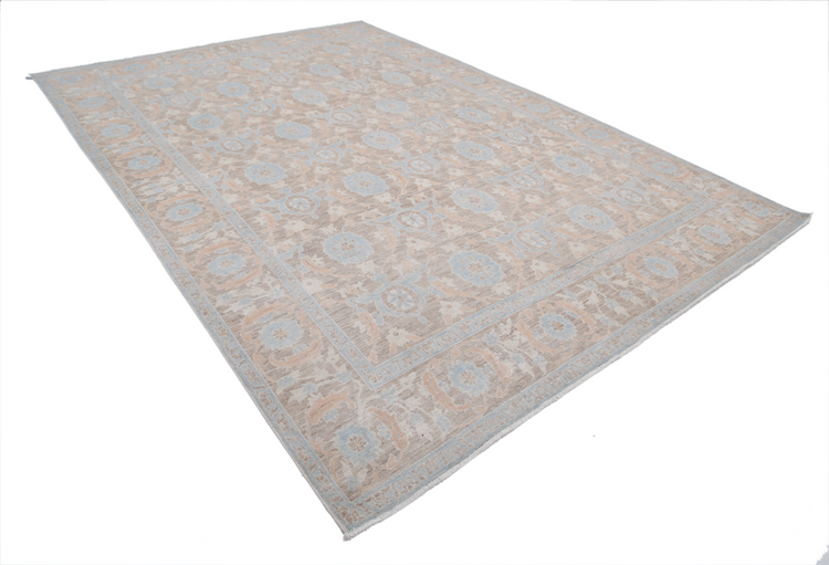 Hand Knotted Serenity Wool Rug - 8' 9" X 12' 9" 8' 9" X 12' 9" (267 X 389) / Brown / Wool