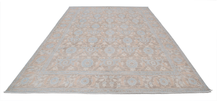 Hand Knotted Serenity Wool Rug - 8' 9" X 12' 9" 8' 9" X 12' 9" (267 X 389) / Brown / Wool