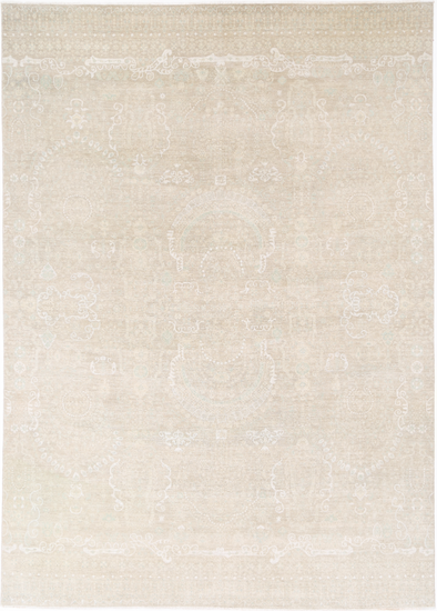 Hand Knotted Serenity Wool Rug - 9' 9" X 13' 8" 9' 9" X 13' 8" (297 X 417) / Taupe / Wool