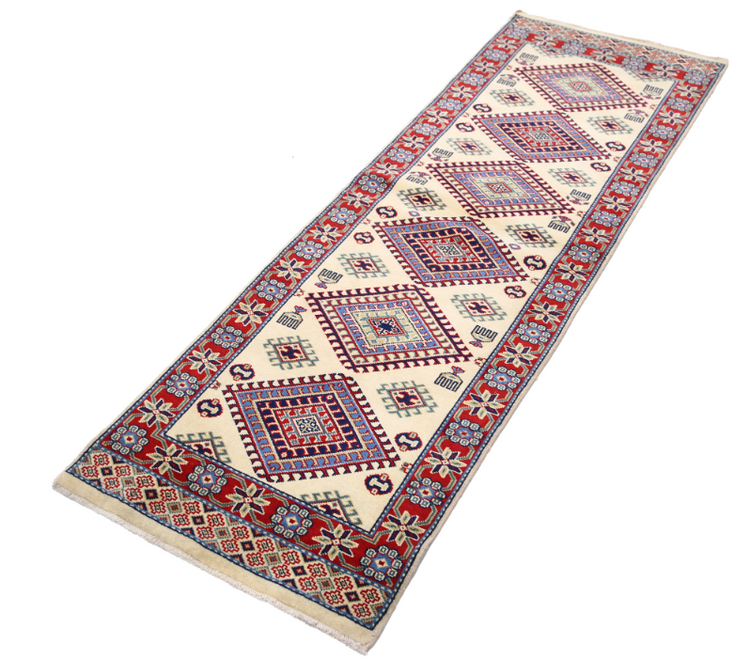 Hand Knotted Shirvan Wool Rug - 2' 0" X 6' 1" 2' 0" X 6' 1" (61 X 185) / Ivory / Wool