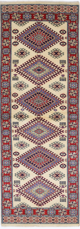 Hand Knotted Shirvan Wool Rug - 2' 0" X 6' 1" 2' 0" X 6' 1" (61 X 185) / Ivory / Wool