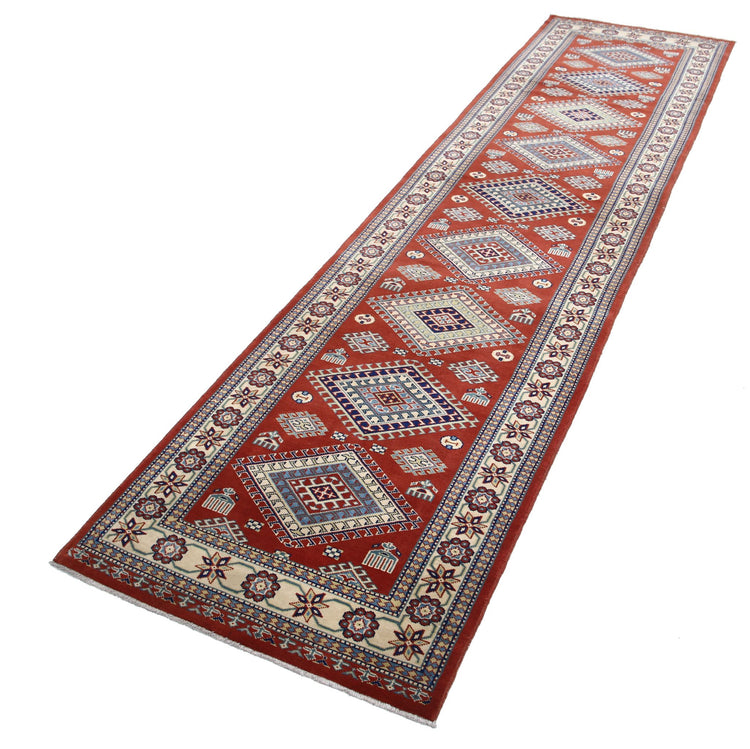 Hand Knotted Tribal Shirvan Wool Rug - 2'8'' x 10'2''