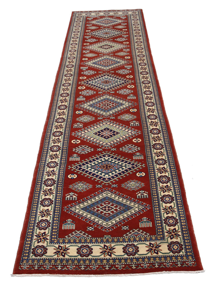 Hand Knotted Tribal Shirvan Wool Rug - 2'8'' x 10'2''