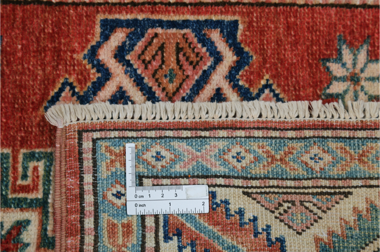 Hand Knotted Kazak Wool Rug - 2' 7" X 5' 10" 2' 7" X 5' 10" (79 X 178) / Red / Wool