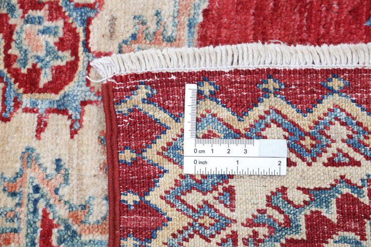 Hand Knotted Royal Kazak Wool Rug - 5'7'' x 5'11''