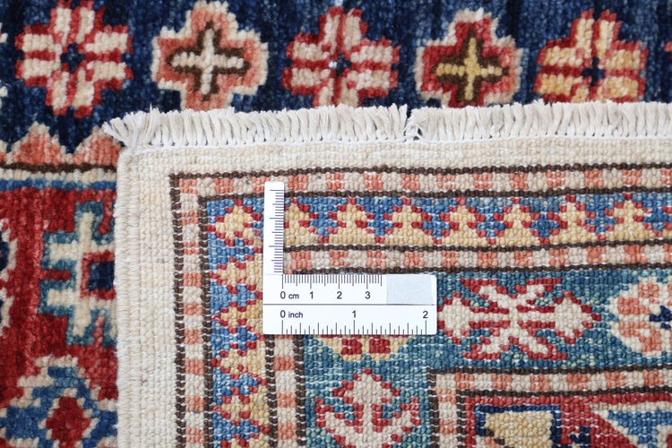 Hand Knotted Royal Kazak Wool Rug - 4'2'' x 6'6''