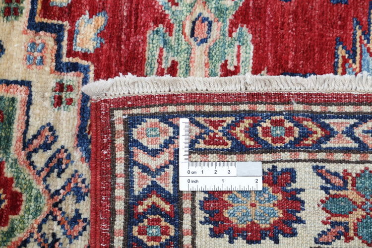 Hand Knotted Royal Kazak Wool Rug - 3'2'' x 4'9''