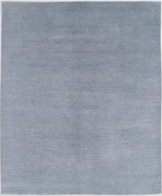 Hand Knotted Overdye Wool Rug - 8' 0" X 9' 8" 8' 0" X 9' 8" (244 X 295) / Grey / Wool