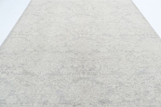 Hand Knotted Artemix Wool Rug - 8' 7" X 11' 4" 8' 7" X 11' 4" (262 X 345) / Grey / Wool