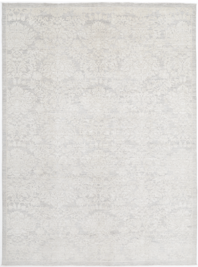 Hand Knotted Artemix Wool Rug - 8' 7" X 11' 4" 8' 7" X 11' 4" (262 X 345) / Grey / Wool