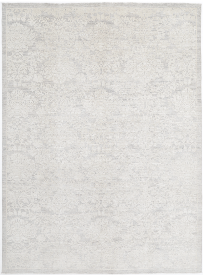 Hand Knotted Artemix Wool Rug - 8' 7" X 11' 4" 8' 7" X 11' 4" (262 X 345) / Grey / Wool