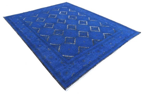 Hand Knotted Onyx Wool Rug - 7' 11" X 9' 6" 7' 11" X 9' 6" (241 X 290) / Blue / Wool