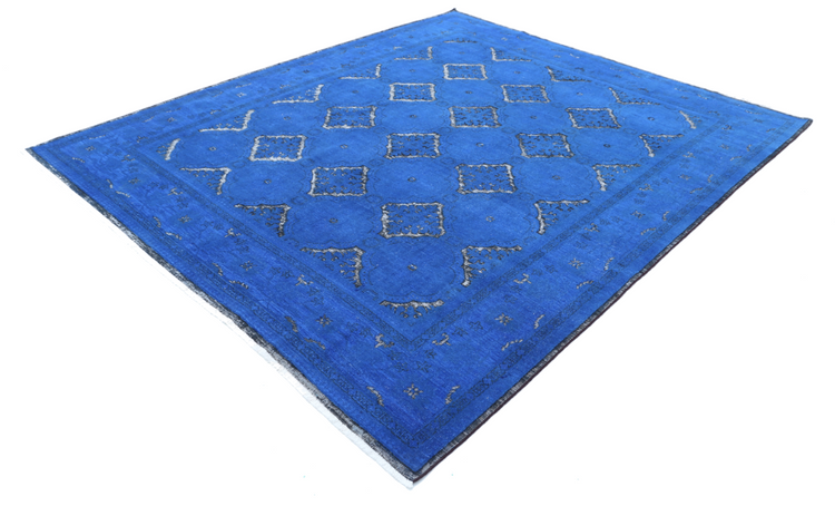 Hand Knotted Onyx Wool Rug - 7' 11" X 9' 6" 7' 11" X 9' 6" (241 X 290) / Blue / Wool