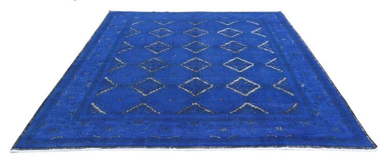 Hand Knotted Onyx Wool Rug - 7' 11" X 9' 6" 7' 11" X 9' 6" (241 X 290) / Blue / Wool