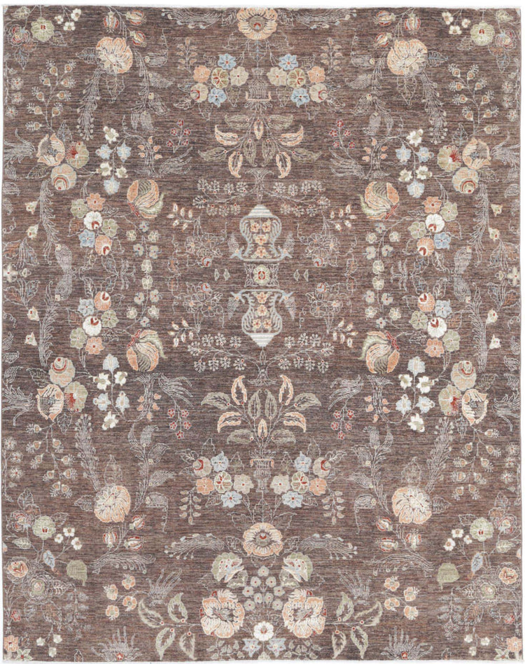 Hand Knotted Artemix Wool Rug - 7'10'' x 9'10''