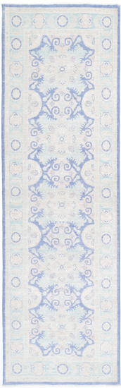 Hand Knotted Serenity Wool Rug - 2' 8" X 9' 7" 2' 8" X 9' 7" (81 X 292) / Blue / Wool