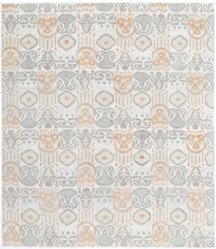 Hand Knotted Art & Craft Wool Rug - 8'1'' x 9'6''