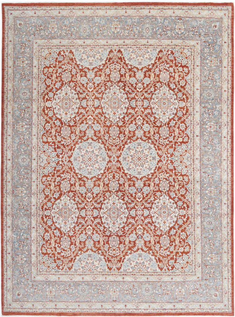 Hand Knotted Tabriz Wool Rug - 8'11'' x 12'1''