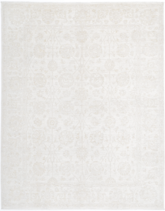 Hand Knotted Serenity Wool Rug - 7' 10" X 9' 11" 7' 10" X 9' 11" (239 X 302) / Ivory / Wool