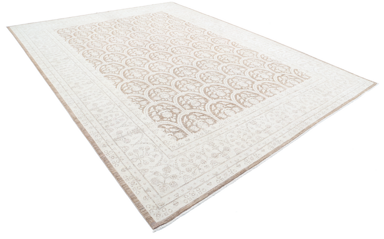 Hand Knotted Serenity Wool Rug - 10' 1" X 13' 4" 10' 1" X 13' 4" (307 X 406) / Brown / Wool