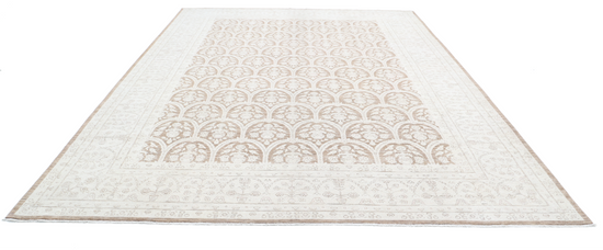 Hand Knotted Serenity Wool Rug - 10' 1" X 13' 4" 10' 1" X 13' 4" (307 X 406) / Brown / Wool