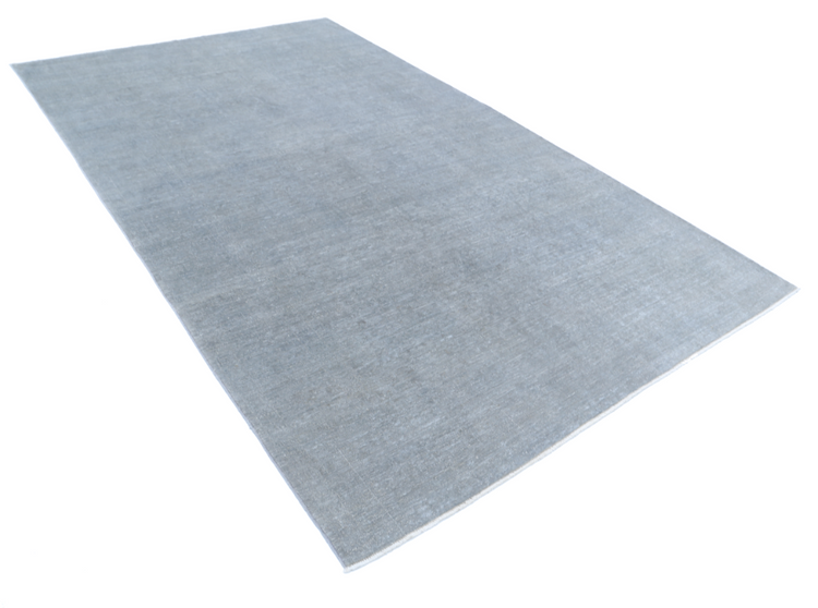 Hand Knotted Overdye Wool Rug - 6' 1" X 10' 8" 6' 1" X 10' 8" (185 X 325) / Grey / Wool