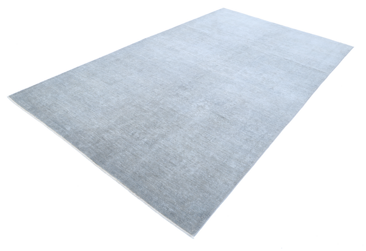 Hand Knotted Overdye Wool Rug - 6' 1" X 10' 8" 6' 1" X 10' 8" (185 X 325) / Grey / Wool