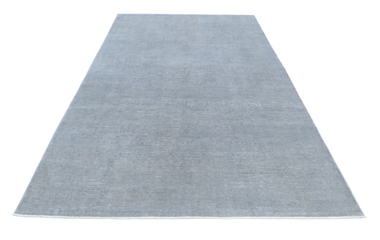 Hand Knotted Overdye Wool Rug - 6' 1" X 10' 8" 6' 1" X 10' 8" (185 X 325) / Grey / Wool