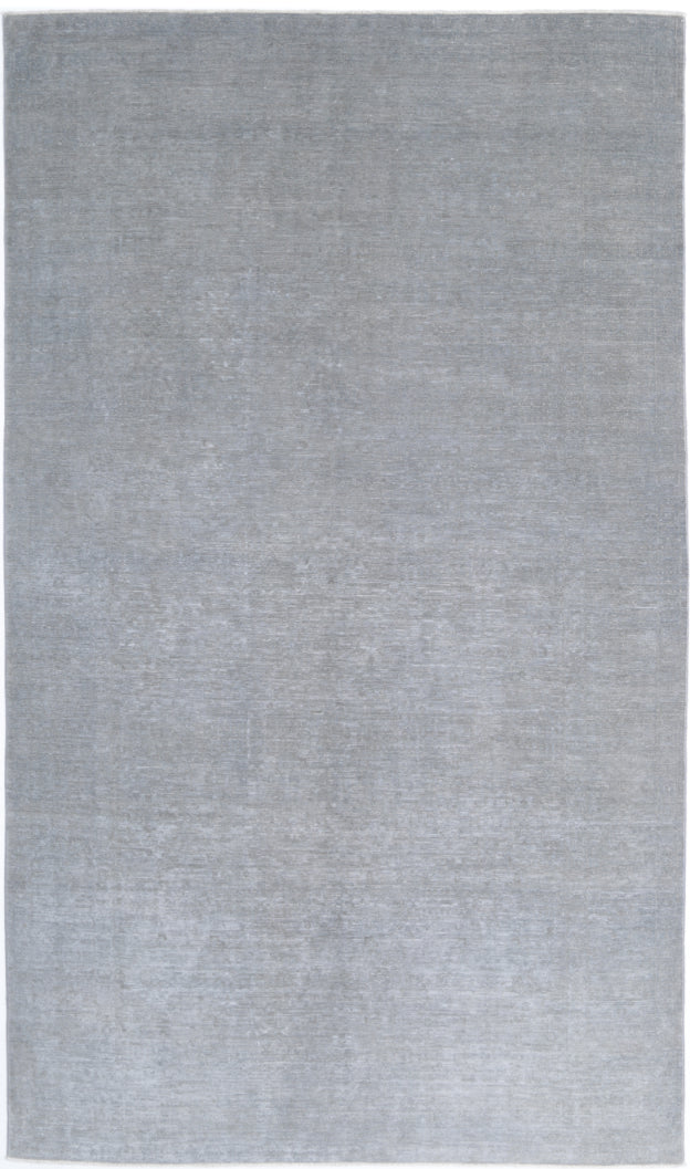 Hand Knotted Overdye Wool Rug - 6' 1" X 10' 8" 6' 1" X 10' 8" (185 X 325) / Grey / Wool