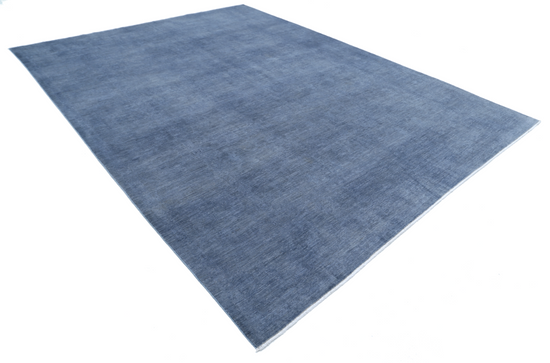 Hand Knotted Overdye Wool Rug - 8' 11" X 11' 9" 8' 11" X 11' 9" (272 X 358) / Grey / Wool