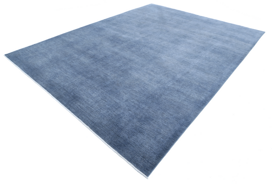 Hand Knotted Overdye Wool Rug - 8' 11" X 11' 9" 8' 11" X 11' 9" (272 X 358) / Grey / Wool