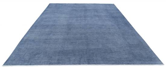 Hand Knotted Overdye Wool Rug - 8' 11" X 11' 9" 8' 11" X 11' 9" (272 X 358) / Grey / Wool