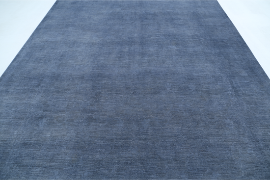 Hand Knotted Overdye Wool Rug - 8' 11" X 11' 9" 8' 11" X 11' 9" (272 X 358) / Grey / Wool