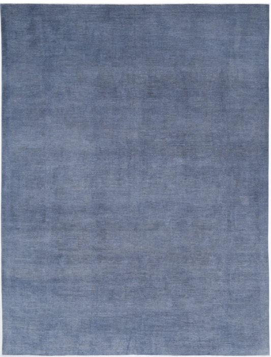 Hand Knotted Overdye Wool Rug - 8' 11" X 11' 9" 8' 11" X 11' 9" (272 X 358) / Grey / Wool