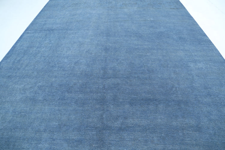 Hand Knotted Overdyed Wool Rug - 9'11'' x 13'6''