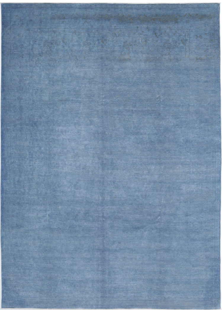 Hand Knotted Overdyed Wool Rug - 9'11'' x 13'6''
