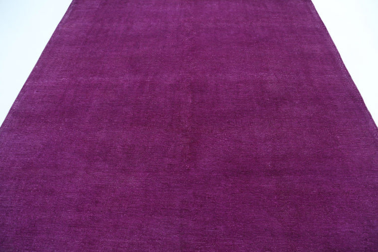 Hand Knotted Overdyed Wool Rug - 7'11'' x 9'4''
