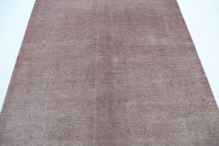 Hand Knotted Overdyed Wool Rug - 5'10'' x 6'6''