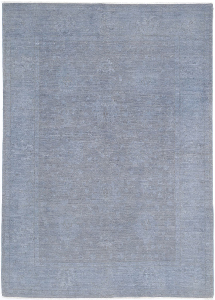 Hand Knotted Overdyed Wool Rug - 5'11'' x 8'6''