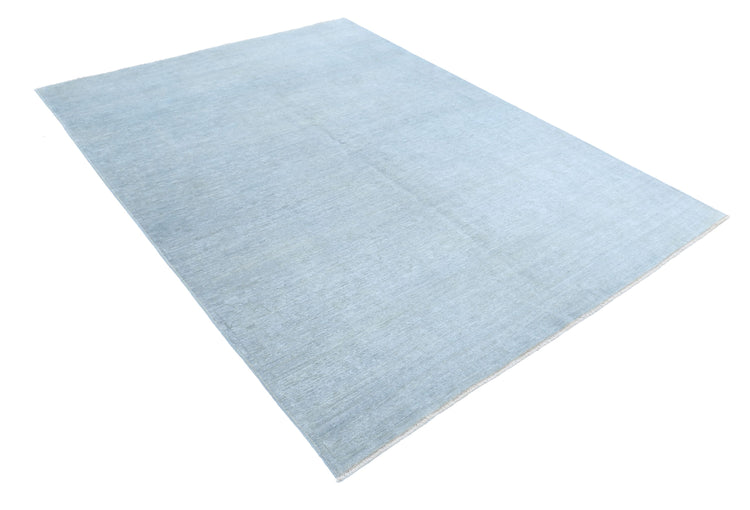 Hand Knotted Overdyed Wool Rug - 6'1'' x 8'4''