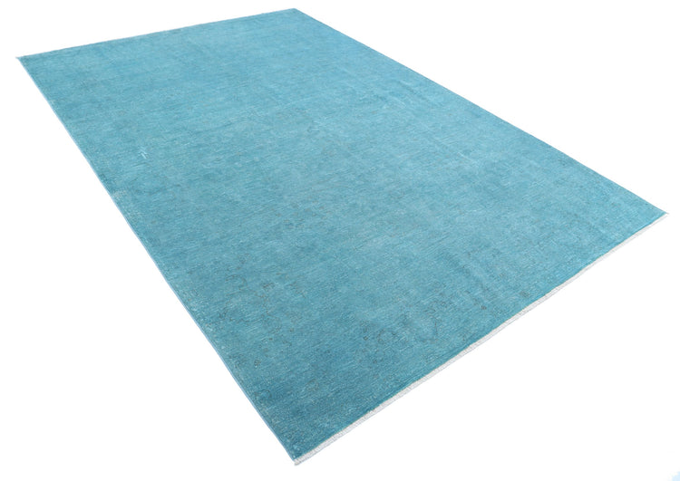 Hand Knotted Overdyed Wool Rug - 6'9'' x 9'9''