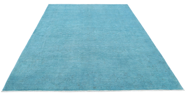 Hand Knotted Overdyed Wool Rug - 6'9'' x 9'9''