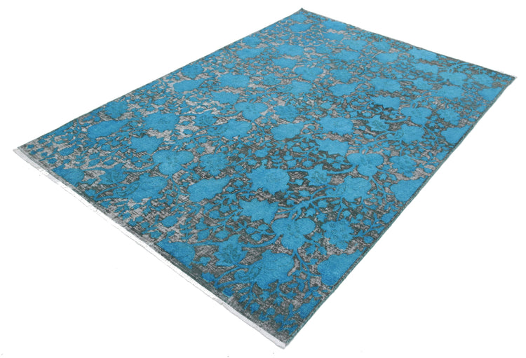 Hand Knotted Onyx Wool Rug - 5'0'' x 7'4''